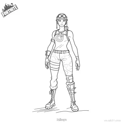 Free printable Bullseye 02 Coloring Page - Free PDF Printable Fortnite Coloring Sheets coloring page